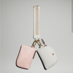 Lululemon pink vapor gold dual pouch